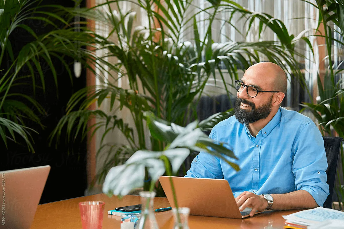 Person with laptop